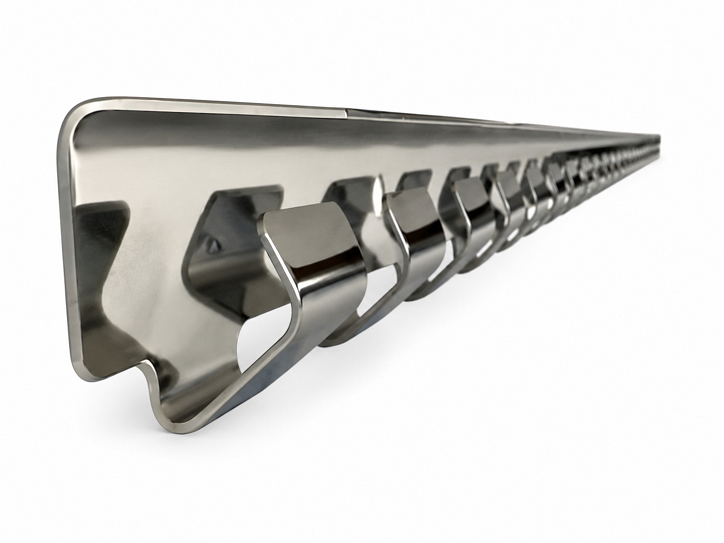 Rail de fixation inox complet